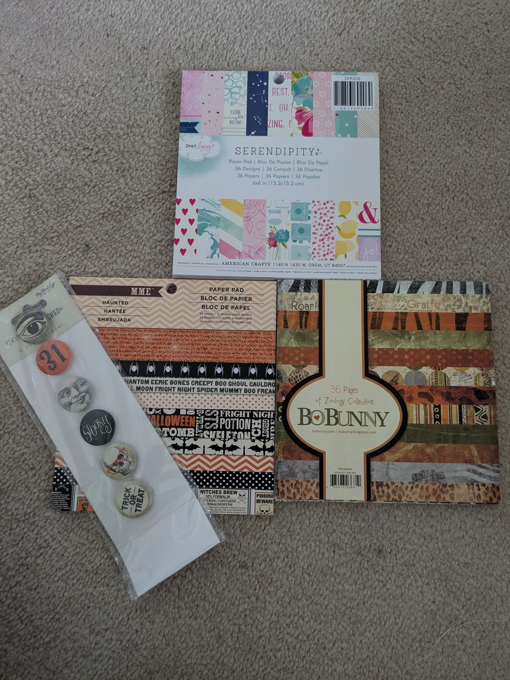 Serendipity & BoBunny Paper Pad Bundle - Pink, Teal, Orange, Brown